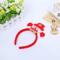 Festive LED Christmas headband featuring a cute snowman with a red hat for kids - Snowman Style (S2-2) / Light-up