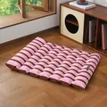 Tappetino impermeabile a strisce rosa e marroni per cani e gatti in un ambiente accogliente - Rosa Guava (Doppio lato/Resistente ai peli & Anti-umidità) / S (50x38cm)