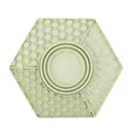 Tapis de léchage hexagonal vert clair en silicone pour animaux, textures variées - Style 2313 / Vert