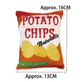 Approx. 16x13cm plush potato chip squeaky toy for small dogs and pets - Original Flavor Bag / Orange