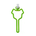 Portable green hands-free dog waste bag holder dispenser clip for pet walking leashes - With Packaging / Spirit Green