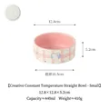 Ciotola in ceramica rosa per animali con coniglietto, 12,8x5,2 cm - Ciotola Termica Piccola