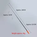 Professional 180cm telescopic cat teaser wand with 52.5cm retracted length, 40g - 4-Section Retractable Rod (Approx 180cm) / Orange Handle Black Rod