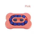 Jouet de puzzle interactif en forme d'os pour chien mangeur lent rose - Forme d'os / Emballage en boîte / Rose