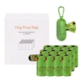 Biodegradable dog poop bag set including green rolls and capsule dispenser with box - 12 Rolls Set (With Dispenser) / Green