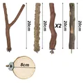 Set di posatoi in legno naturale per uccelli, rami da 20 cm e piattaforma da 8 cm per pappagalli - 6-Piece Set (20cm, Wood Thickness 1.5)