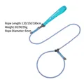 Details of anti-twist slip lead dog leash with 6mm rope diameter - Sky Blue