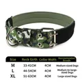 Detailed size chart for durable camouflage tactical dog collar for large dog breeds - M (Width 4cm Length 33-41cm) / Camo Green