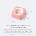 Ciotola creativa rosa per animali domestici con supporto inclinato e capacità 160ml - Ciotola UFO Ragazza Pois Con Supporto / Rosa