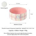 Ciotola per animali in ceramica rosa con motivo a coniglio, taglia media capacità 1000 ml - Ciotola Termica Media