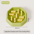 Grüner Anti-Schling-Napf für Haustiere mit 9 Säulen und 200 mm Durchmesser - Grass Green (9 Columns) / OPP-Beutel