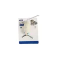 Giocattolo per gatti topo di peluche bianco con erba gatta, card 13x10cm, 5g - Topo Bianco Crema / Imballaggio su cartoncino