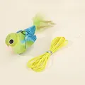 Interactive plush bird cat toy with yellow elastic cord and suction cup attachment - Electronic Sound (Bird Only) / Tanager