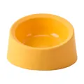 Ergonomic yellow pet bowl with neck protection design for dogs and cats, deep style - Plastic Single Bowl / Yellow