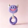 Lila Plüsch-Monster-Hundespielzeug mit geflochtenem Seil und einem Gummikaurind. - Kleiner Teufel Puppe Beißring (17*8cm) / 65.00g / Lila