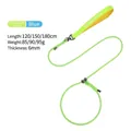 Professional fluorescent green braided P-chain dog leash with multiple length options - Fluorescent Green
