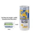 Heavy duty drawstring cat litter box liners size M, 20 count pack for clean pet maintenance - Plastic Wrapped Single Roll / Size M (20 Pieces/Roll)