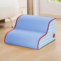 Comfortabele 2-traps blauw geruite huisdiertrap voor kleine honden en katten, zachte helling - 2x2 / Hoogte 30cm Helling 37° / Schaakbord Blauw