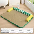 Atmungsaktive Grasmatt-Sommerkühlbett für kleine bis mittlere Hunde und Katzen mit Größentabelle - Abnehmbare Mattenausführung / S (46*38cm) / Luxusgrün