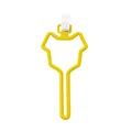 Hands-free yellow dog poop bag holder clip for pet leashes, variant with bright finish. - Youth Yellow
