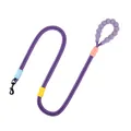 Lila multifunktionale geflochtene Hundeleine mit bequemem Schaumstoffgriff und Anschlüssen - Lila Leine / 10mm*140cm