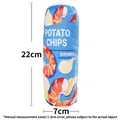 Plush shrimp potato chip dog toy with squeaker and crinkle paper, 22cm x 7cm - Blue Can