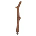 Natural prickly ash wood bird perch stand with wing nut attachment for parrot cages - Grapewood Perch Stick / 25cm