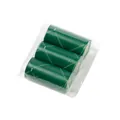 Pack of 3 green degradable EPI pet waste bags for dogs in clear plastic packaging - 1.4 Mil 3 Rolls / Green