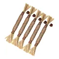 Natural silvervine sticks with twine and corn husk feathers for cat dental cleaning - White Rope Silvervine