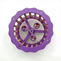 Langlebiges violettes Laufrad-Spielzeug für Papageien und Hamster mit bunten Perlen - Bulk/Selbstmontage (Sonderfarbe) / Lila