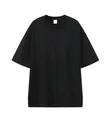 Premium heavyweight black oversized drop-shoulder t-shirt made of 330G high-density cotton - XS / Tops / Black