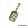 Πράσινο ματ φτυάρι άμμου γάτας με λαβή κεφαλής γάτας, οικολογικό εργαλείο καθαρισμού - Ματ Πράσινο