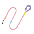 Pinke multifunktionale Hundeleine mit lila Schaumstoffgriff für mittelgroße Hunde - Rosa Leine / 10mm*170cm