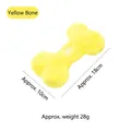 Vibrant yellow plush bone-shaped squeaky toy for dogs, measurement 18cm x 10cm - Yellow Bone