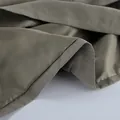 Detailed view of high-quality olive green trench coat fabric and fine hem stitching - S / Tops / Green (Lined Version)