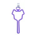 Purple T-shirt shaped pet waste bag holder for dog leash attachment clip - Dreamy Purple