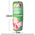 Squeaky plush potato chip canister pet toy bacon flavor variant measuring 22cm by 7cm - Green Can