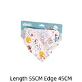 Bandana bianca per animali domestici con stampa di compleanno e palloncini, 55cm - Asciugamano per Saliva N. 2 / Lunghezza 55 cm, Lato 45 cm