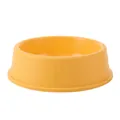 Yellow durable plastic dog bowl with a cute paw print design for small to medium pets - S / Yellow
