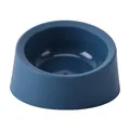 Durable deep blue ergonomic pet bowl with neck protection design for dogs and cats. - Plastic Single Bowl / Blue