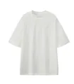 Men's heavyweight white cotton t-shirt with dropped shoulder and oversized fit design - XS / Tops / White