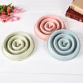 Pastellfarbene Anti-Schling-Näpfe für Haustiere mit einem einzigartigen Tropfen-Design - Wassertropfen-Stil (GWF-05) / Rosa
