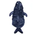 Soft plush shark shaped pet costume for small dogs and cats in navy blue finish - S / Dark Blue Shark