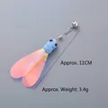 Blauer Plüsch-Insekten-Katzen-Ersatzkopf mit Glocke, Länge 11 cm, Gewicht 3,4 g - Blaues Kleines Insekt