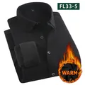 Camisa térmica para hombre en color negro con forro polar cálido y manga larga - 3XL / Tops / Negro