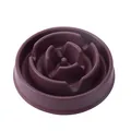 Purple slow feeder dog bowl with maze design to prevent choking and bloating - Purple