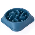 Blue pet slow feeder bowl for dogs with durable maze design to prevent fast eating - Oversized / Dark Blue