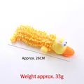Jouet en peluche grinçant pour chien en forme de canard, tissu chenille jaune, 26 cm - Canard Jaune