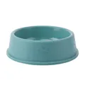 Durable teal plastic dog bowl featuring a cute paw print design for easy cleaning and feeding - S / Green