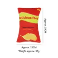 Creatieve pluche aardappelchips zak hondenspeelgoed met pieper, afmeting 19x13cm - BBQ-Smaak Chips / Geroosterd Vlees Rood